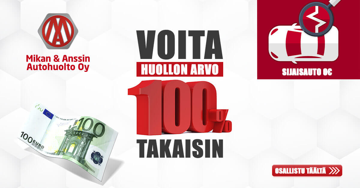 Mikan ja Anssin Autohuolto Kanta-asiakaskampanja